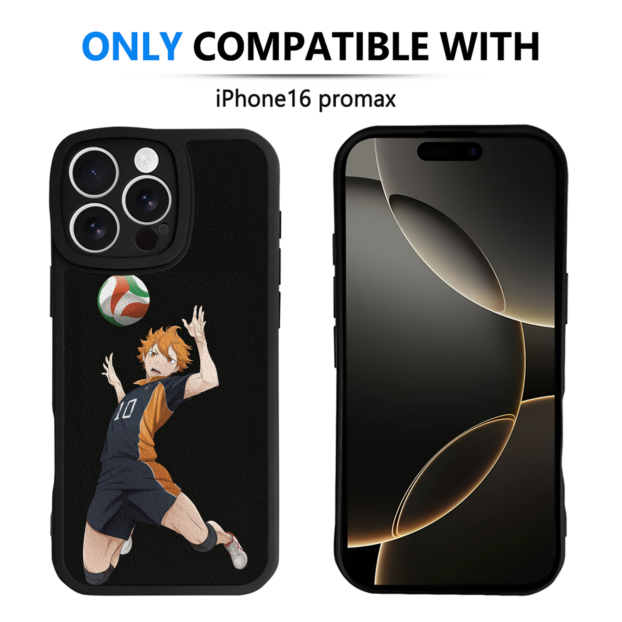 （画像用） ハイキュー!! Haikyu!! 【iPhone 16シリーズ対応】シリコンスマホケース（レザー調） 材質：シリコン